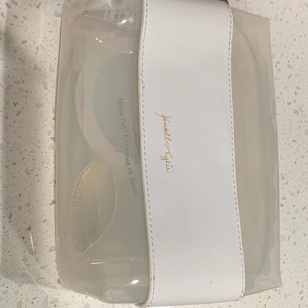 Kendall Kylie mirror ears white gold new leather soft bunny cosmetic makeup - Picture 8 of 8